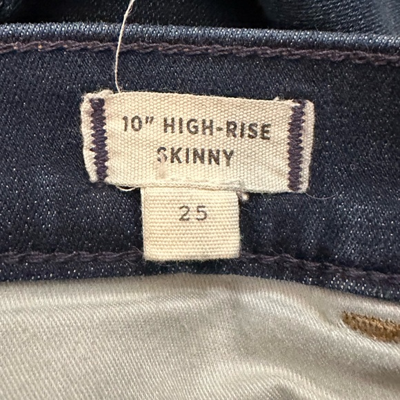 Madewell Women’s 10” High-Rise Skinny Dark Wash Jeans Size 25 - Picture 8 of 9